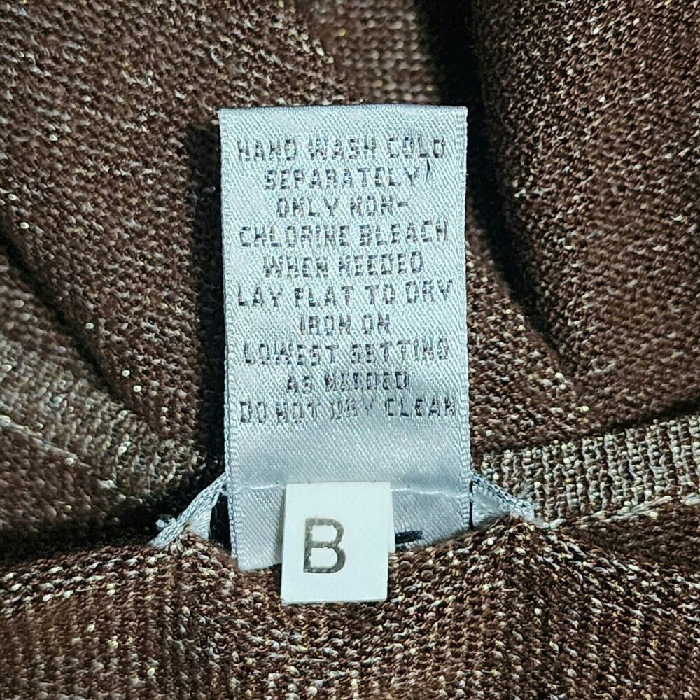 Chico's Womens Long Cardigan Brown Gold Embellished Button Up Size 3 XL 16 - Picture 9 of 10